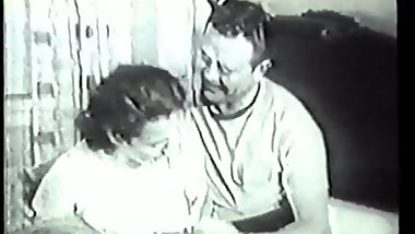 Curvy brunette gets her pussy fucked in vintage hardcore video