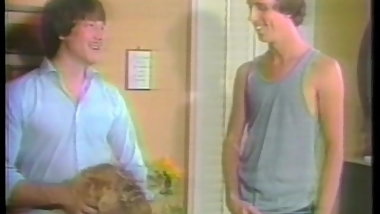Sexy blonde gets it from two guys in this oldschool scene