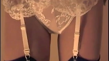 White Lace Corset and Stockings