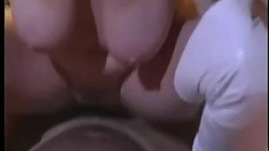 Classic Big Tit Readhead Rusty Rides His Cock