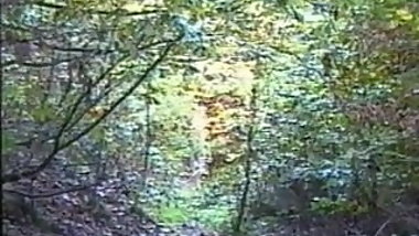 angela flashing in the woods