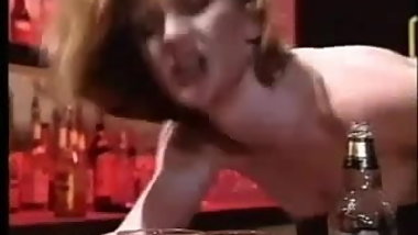 Freckled Redhead Flame Fucked On The Bar