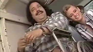 Vintage funny horror movie parody with dildo