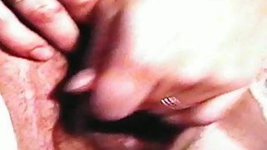 Old VHS masturbate with glass