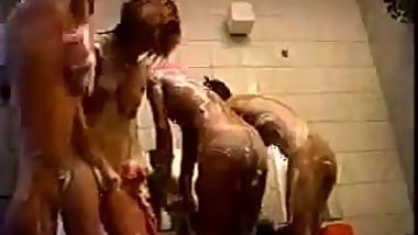 Asian women in shower