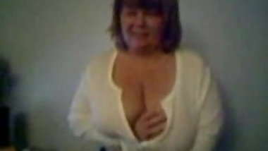 Nancy playing with tits (4)