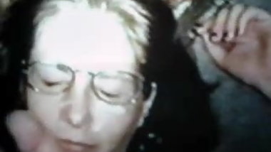 Vintage VHS rip: amateur couple with cumshot in the mouth