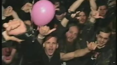 hardrock band manowar nude gogo girls on stage concert 1996