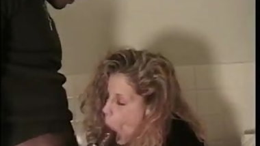 Blonde Slut  Black Cock In Bathroom