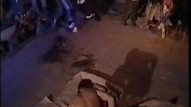 Anita Rinaldi having sex front of crowd of people