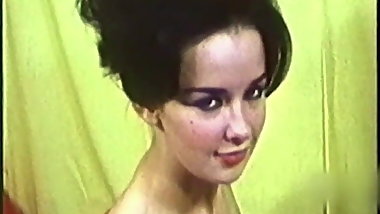 TOO MUCH - vintage leggy brunette striptease 60s