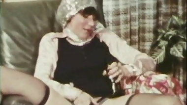 Two Chicks Fuck Neighbor Over Jack-O-Lantern (1970s Vintage)