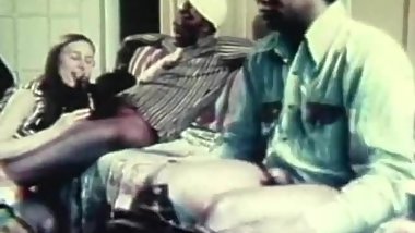 Teen in Glasses Has Sex with Black Men (1970s Vintage)