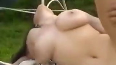 Busty brunette gets it hard