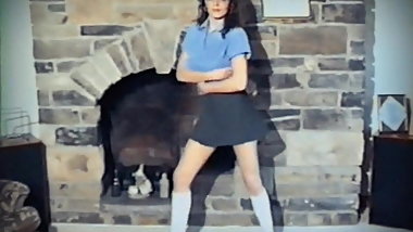 A QUESTION OF TIME - vintage British schoolgirl strip dance