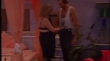 Stunning chubby blonde retro scene