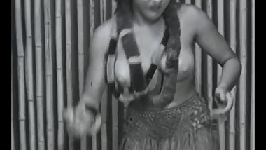 Mary Miles doing the hula (Vintage 1950s Pinup)