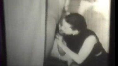 Black and White Vintage Swingers in A Bathroom