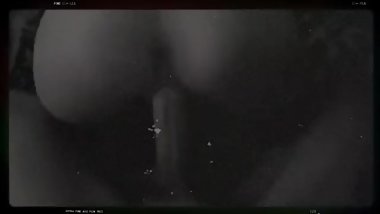 Small girl takes big dick from behind POV (black & white)