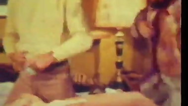 Vintage sexy blonde fucks two guys